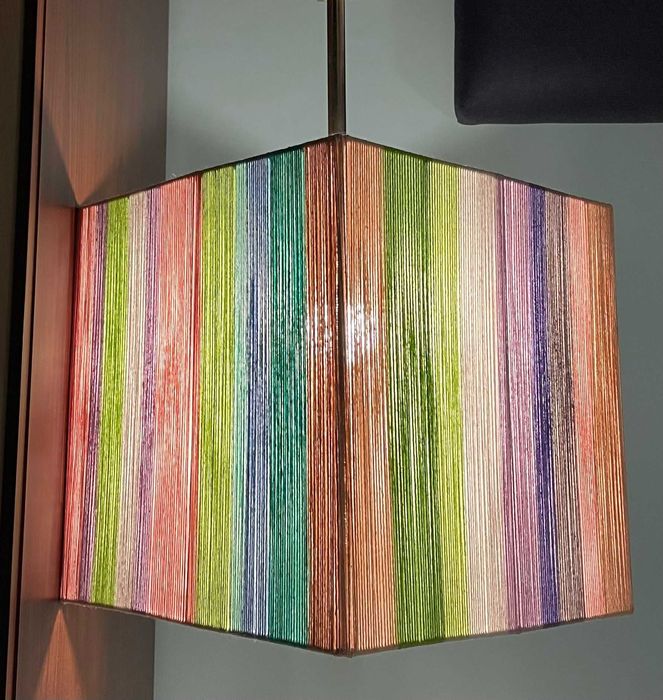 Abażur w kolorach pastelowych - lampa hand made
