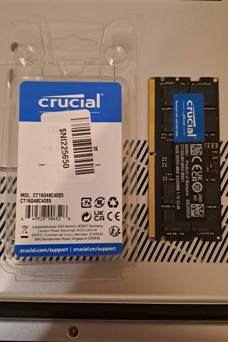 Crucial DDR5 16GB 4800MHz SO-DIMM