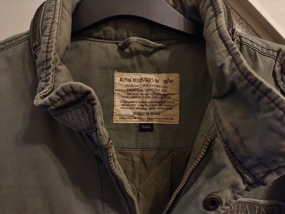 Kurtka ocieplona Alpha Industries, styl M65, rozmiar XL, oliwkowa!