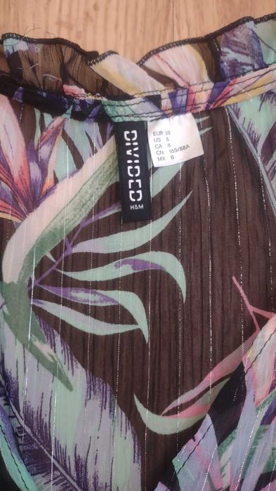 Bluzka H&M 38 prześwitująca czarna strelicje