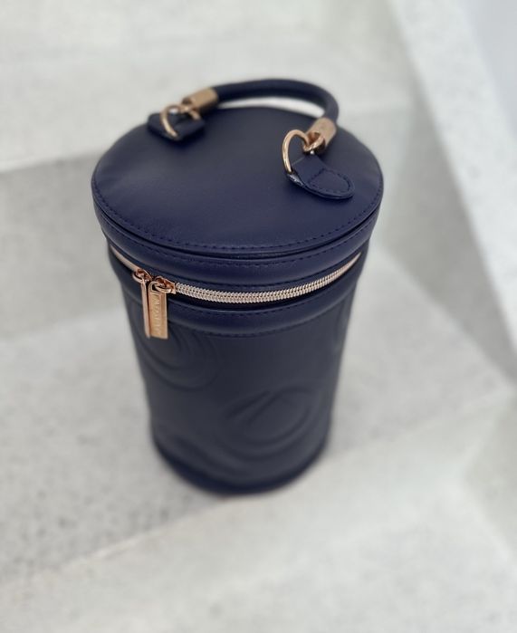 Kosmetyczka MONAT duża granatowa nowa skóra