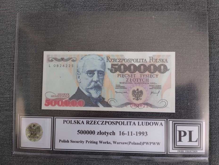 Polska zestaw 5 sztuk banknotów z 1993 roku
