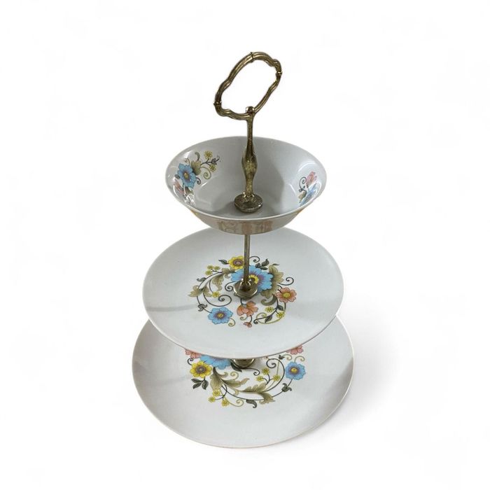 Suporte para bolo, de 3 camadas, em porcelana Tirschenreuth Bavaria