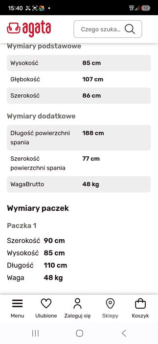 MATI I Sofa rozkładana, 1-osobowa, szara