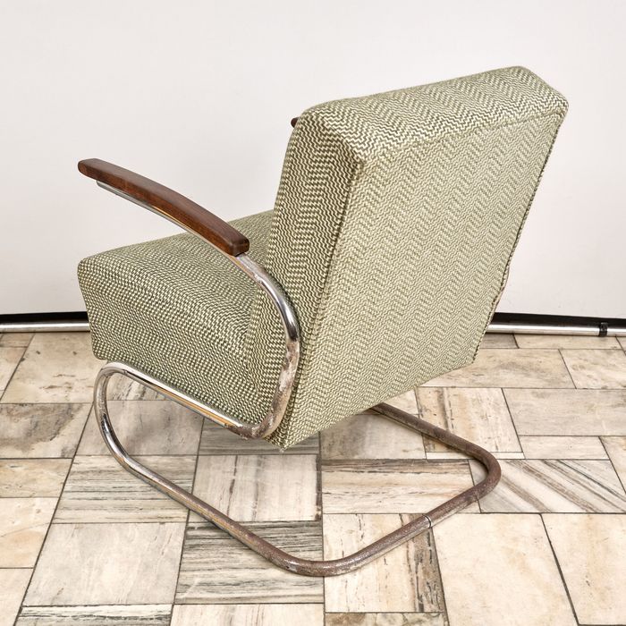 Fotel Bauhaus S-411, Thonet, lata 30. XX wieku, Czechosłowacja