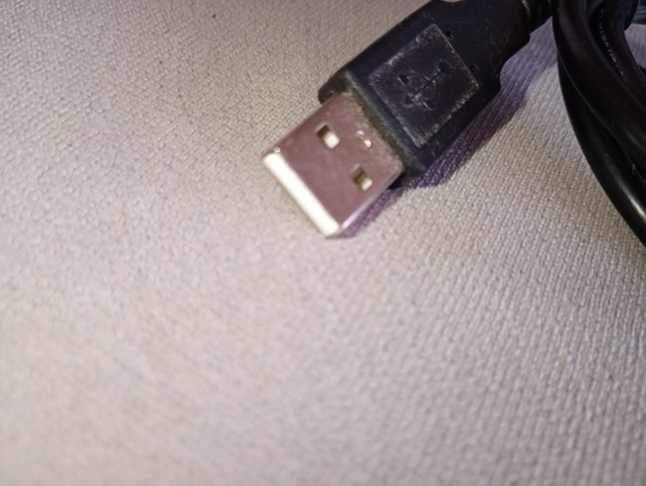 kabel przewód przedłużacz USB A długość 1m czarny nowy