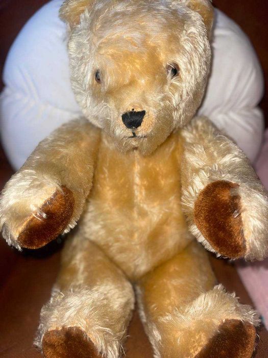 Старовинний ведмідь germany 1950s 50 см мохер ричалка тирса