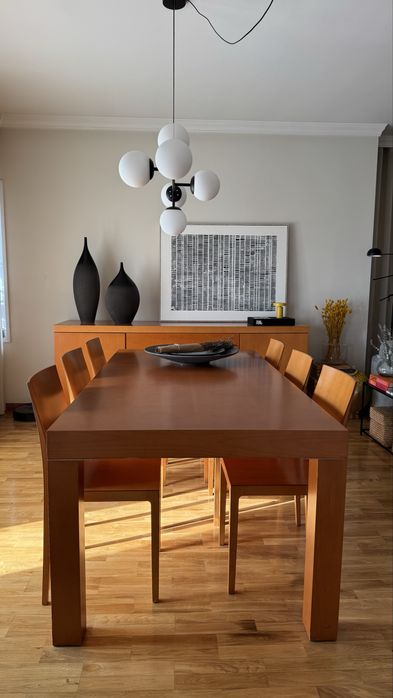 Mesa Jantar + 6 Cadeiras Madeira