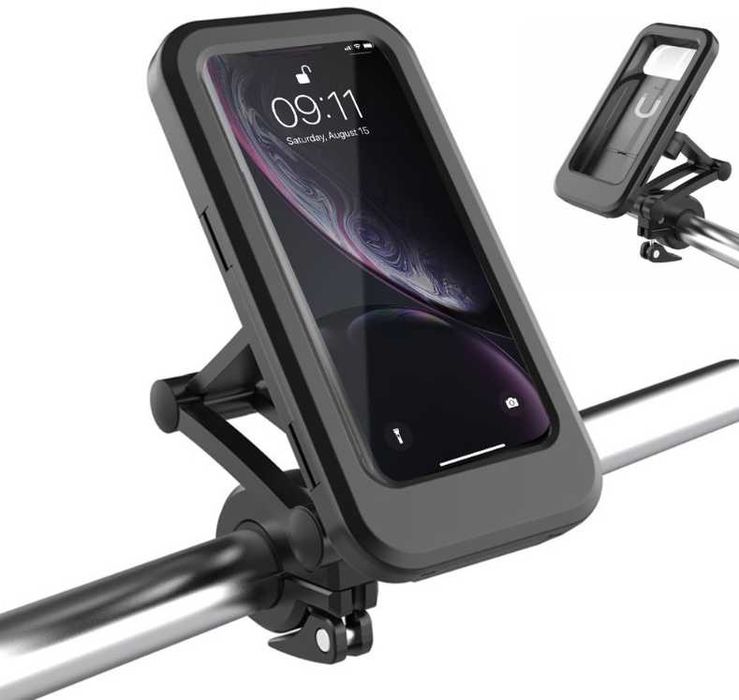 Uchwyt rowerowy na telefon motocyklowy wodoodporny szczelny regulacja etui