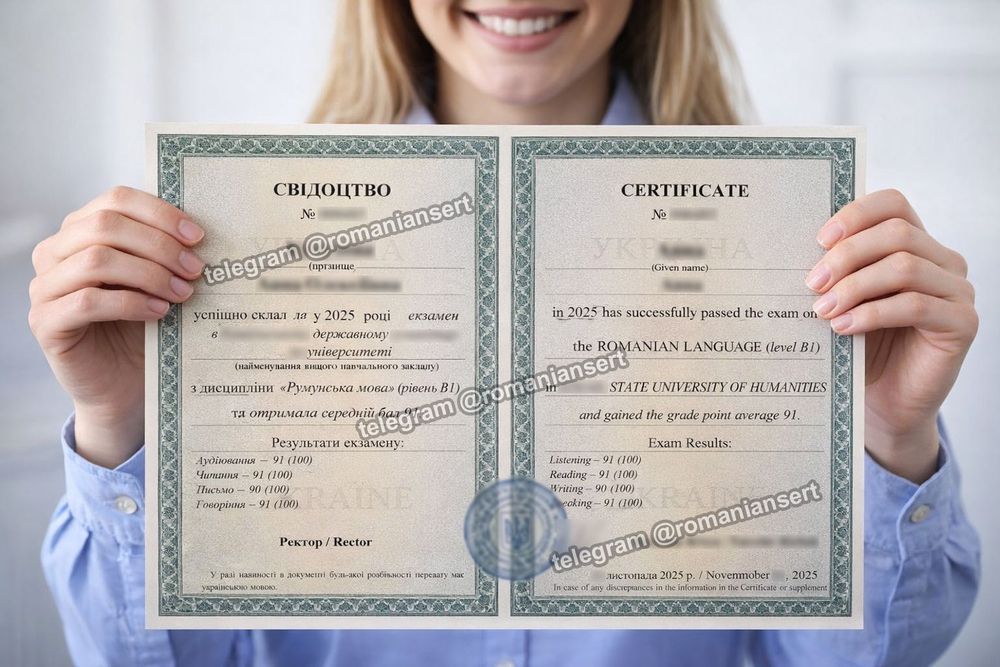 Сертифікат румунської мови B1 для подання документів на громадянство