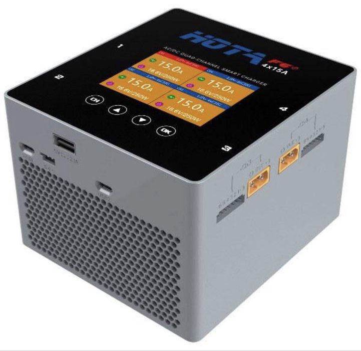 Зарядний пристрій Hota F6+, 1000W, 4 канали, з блоком живлення на 500W