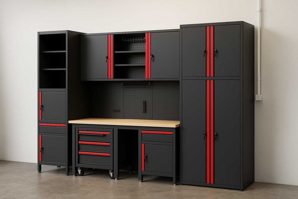 Zestaw profesjonalnych mebli warsztatowych JDK Poland —produkcja PL