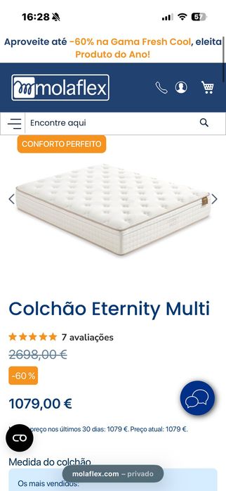 Colchão molaflex 160*200