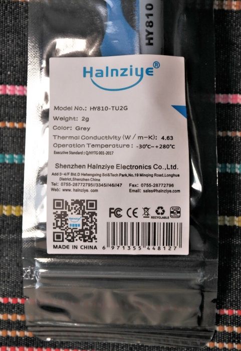 Pasta Térmica HY810 para processadores de pc, consola, smartphone