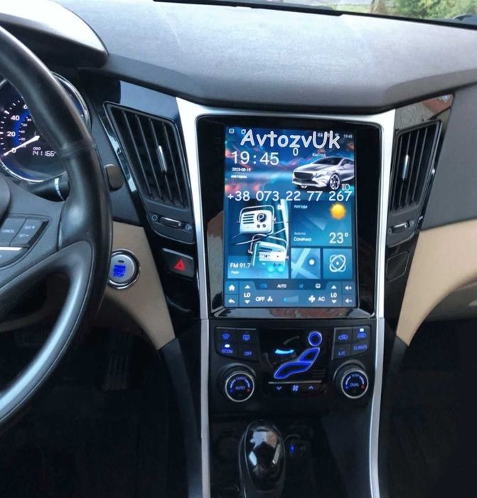 Магнитола SONATA Hyundai Соната Tesla GPS USB 2 дин CarPlay Android 15