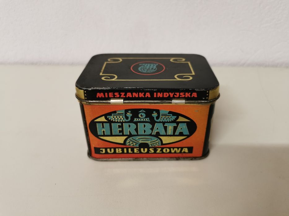 Pudełko metalowe po herbacie Społem