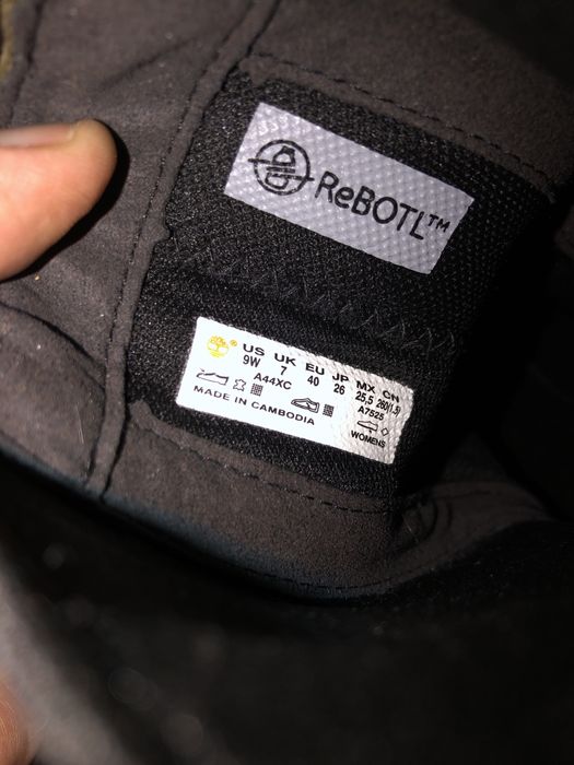 Timberland botki jesienne skórzane khaki czerń 40