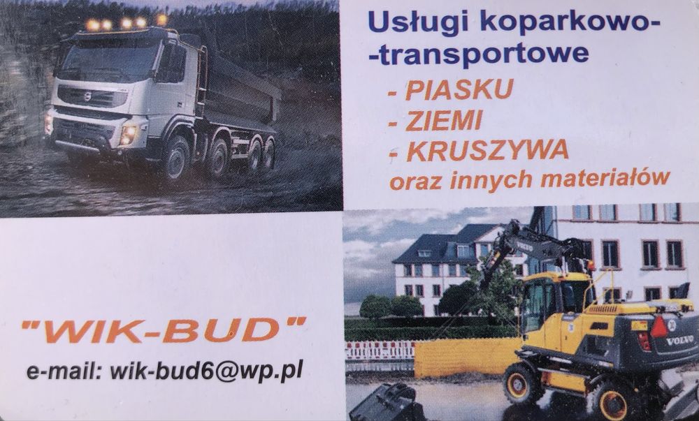Materiały sybkie  Piach Kruszywa