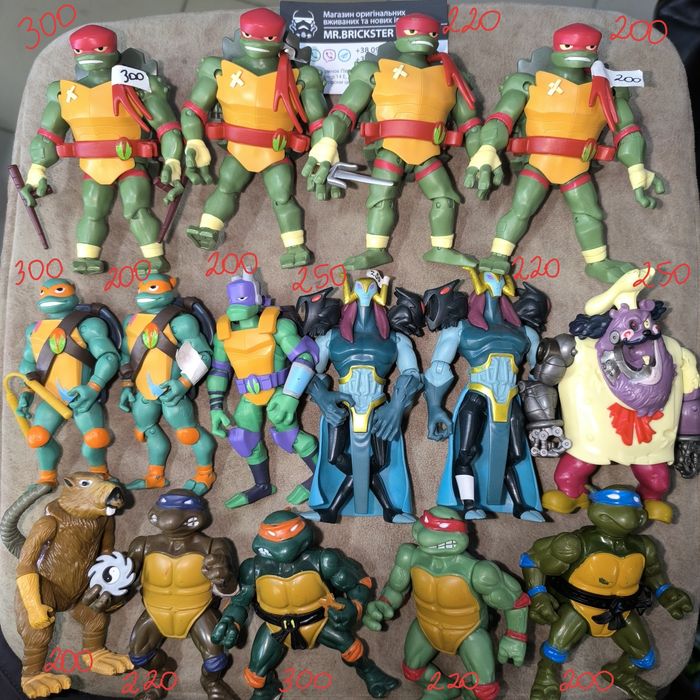 Фигурки черепашки ниндзя Viacom Playmates TMNT Сплинтер Раф Шредер