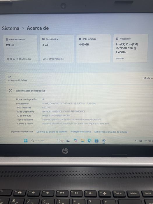 Portatil HP LapTop 15 da0xxx