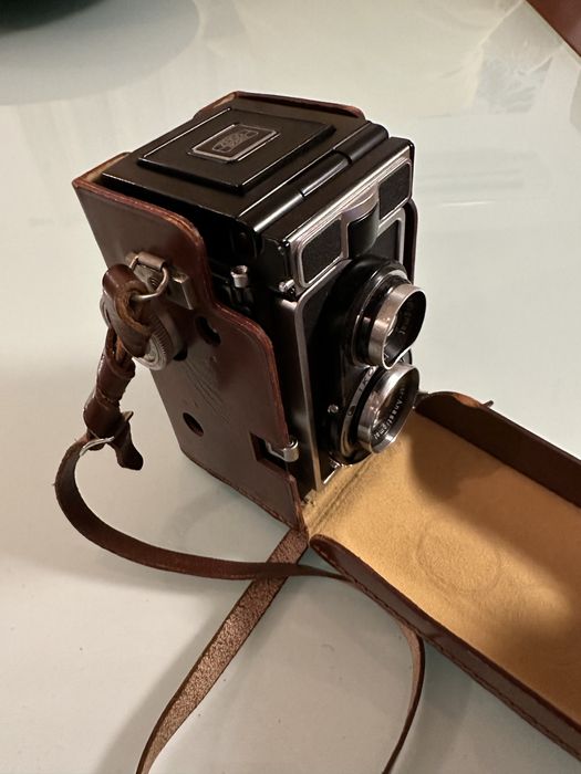 Conjunto de máquinas fotográficas antigas