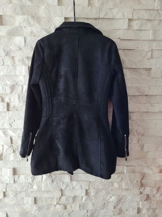 Płaszczyk zamszowy czarny s