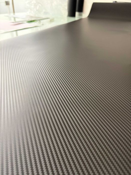 Vinil Autocolante Fibra de Carbono 3D Matte Preto Air Release 50x100cm