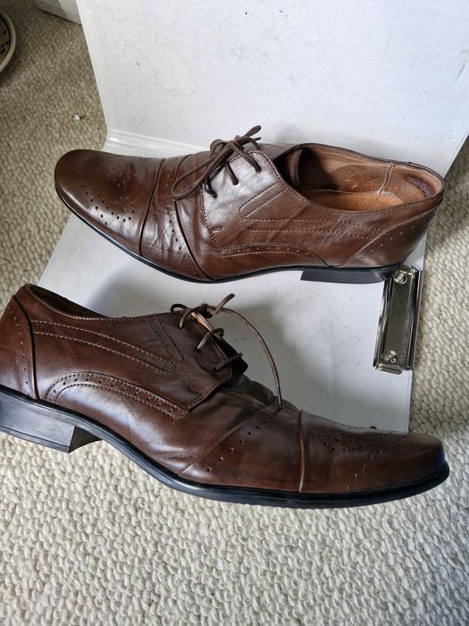 Męskie buty wizytowe Gregor 43 skóra brąz
