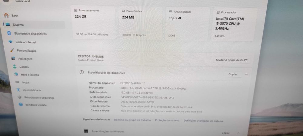 Computador Intel I5-3570 3.4Ghz