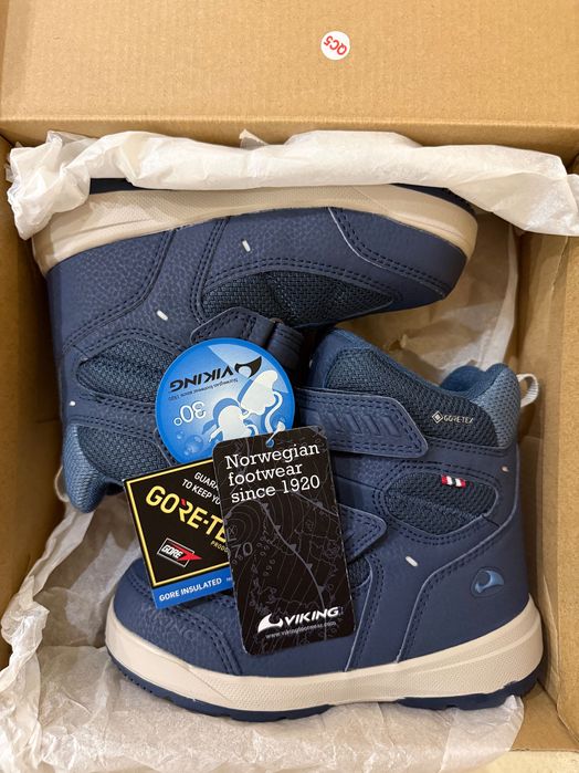 Зимові черевики Viking Gore-Tex 29 р.,устілка 19,4 см,ширина 7 см,нові