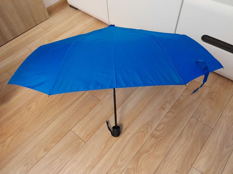 Nowy mini parasol półautomatyczny_Windproof_Umbrella_89 cm, niebieski
