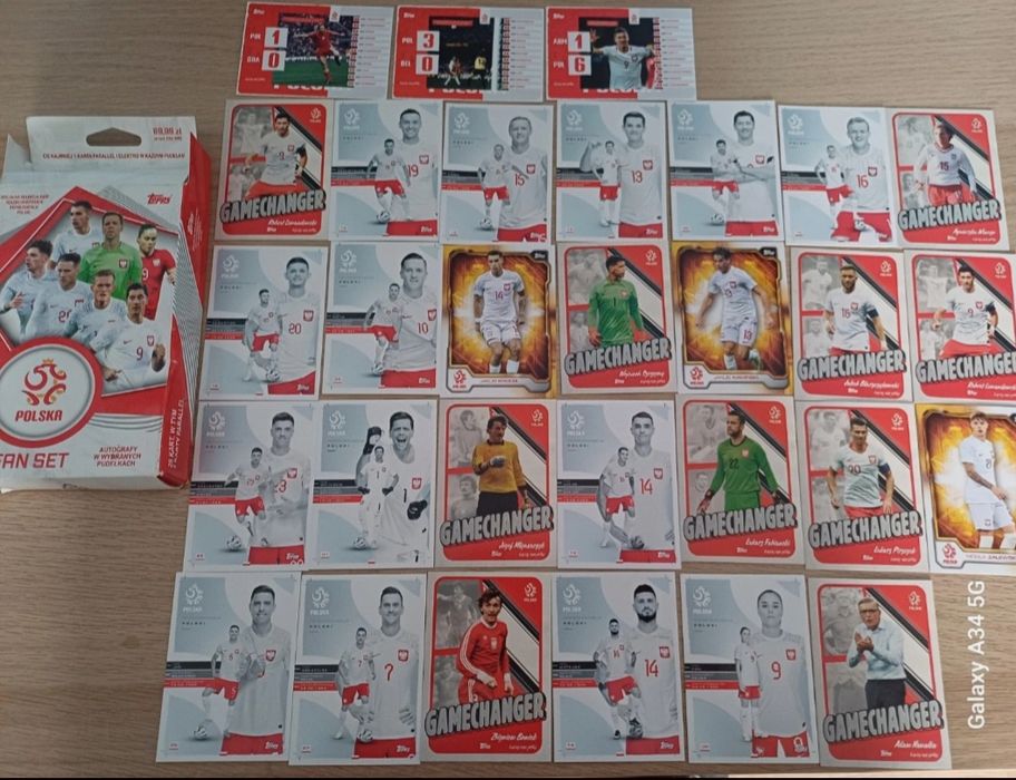 Karty topps fan set reprezentacja Polski