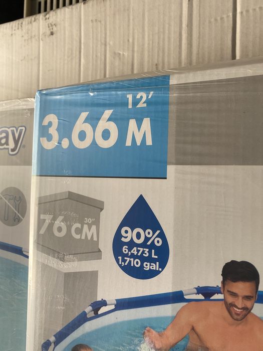 Basen nowy stelarzowy 366 na 76 cm duży