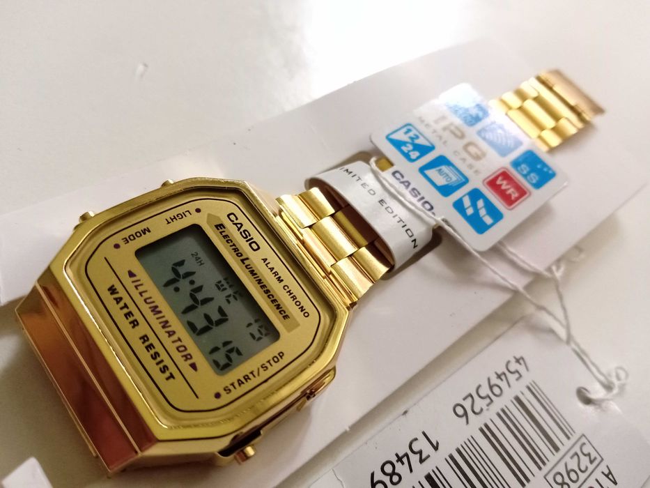 Zegarek Casio Retro złoty A168WG-9EF nowy