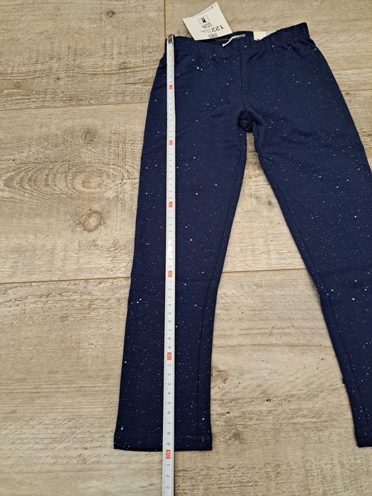 Getry/ legginsy ocieplane - granat z drobinkami - rozm 122