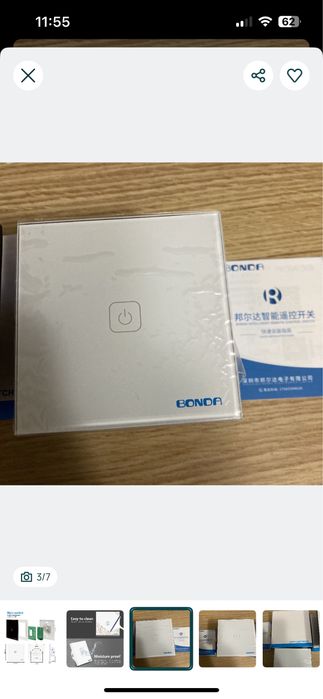 Interruptor táctil touch light switch Bonda - Novo