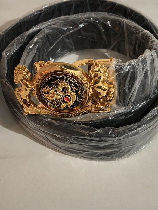 Pasek męski ze skóry ekologicznej 120 cm