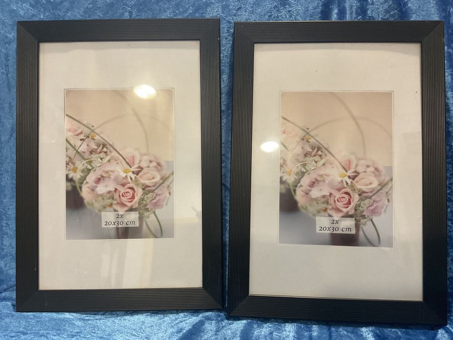 Par de quadro prints frent em vidro 34x24 cm