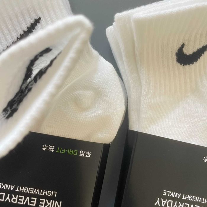 Zestaw skarpetek unisex Nike – 6 par bawełnianych,białych,komfortowych
