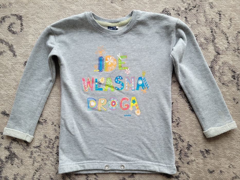 Szara bawełniana bluza Endo 122