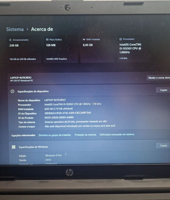 Portátil HP 250 G7 i5 10th Gen