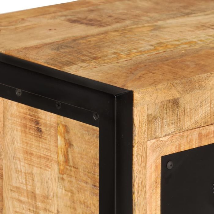 vidaXL Stojak na 16 butelek wina, lite drewno mango