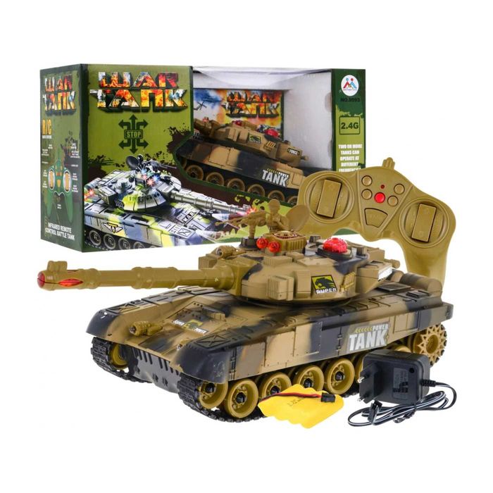 Czołg R C Kamuflaż zielony i pustynny 2 4GHz 6+ ZRC.9993