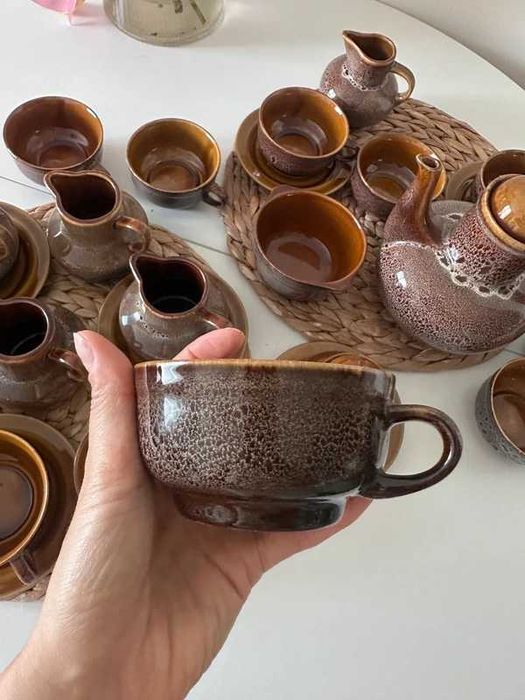Zestaw ceramiczny „Niebieski Domek” 25 elementów zakład Mirostowice