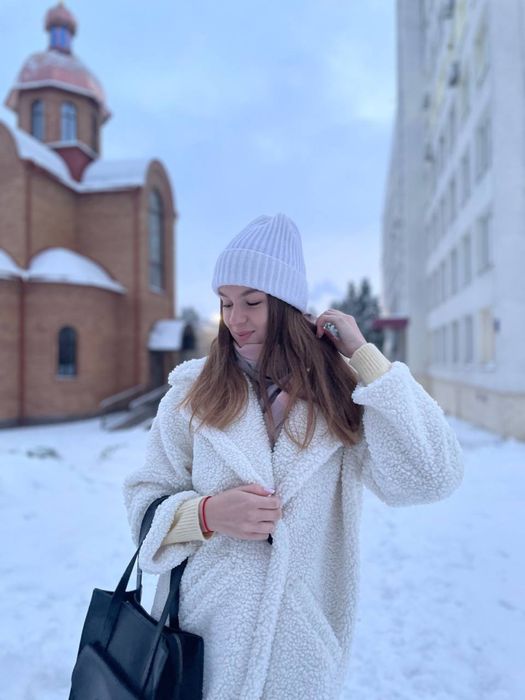 Шубка біла баранчик