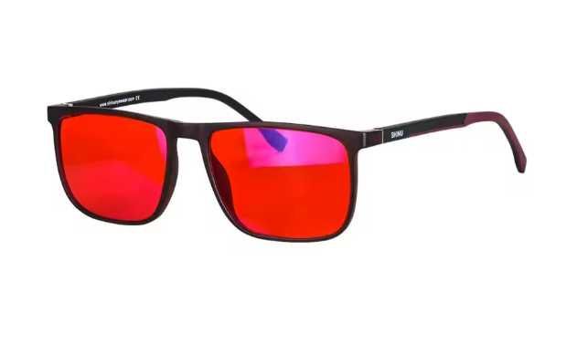 Óculos lentes vermelhas de bloqueio luz azul marca Shinu