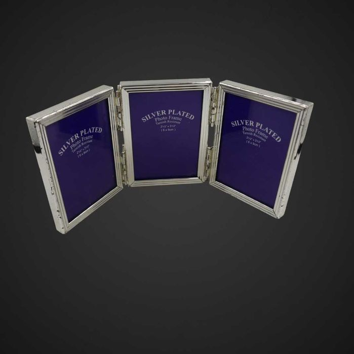 Potrójna ramka na zdjęcia – srebrzona (silver plated) b51/092052