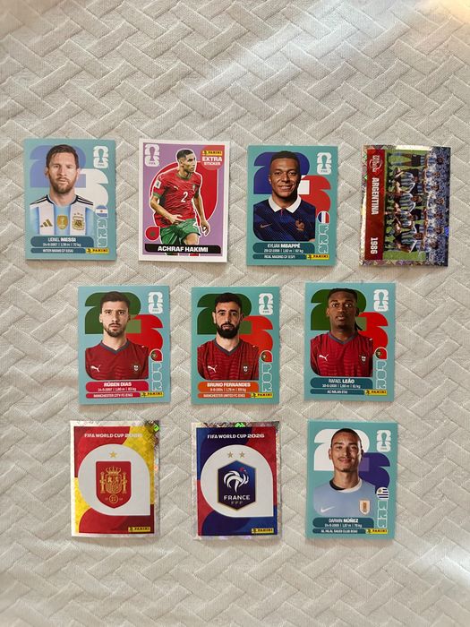 Cromos Mundial Messi, kylian mbappé, Portugal