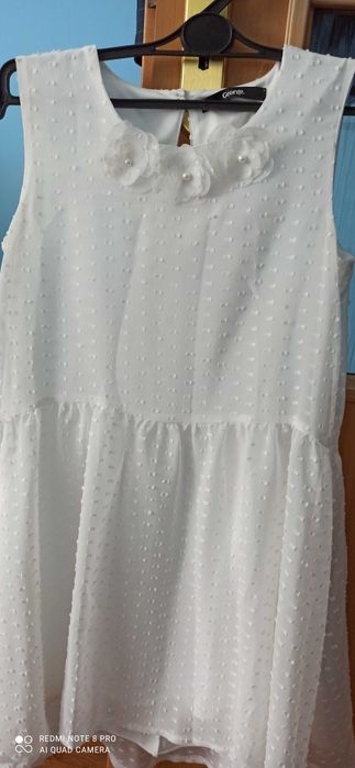 Sukienka 140\150 elegancka po komunii biała ecru