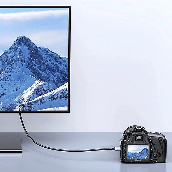 Kabel przejściówka micro Hdmi - Hdmi 2.1/8k 2m Ugreen Hd164 - szary
